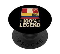 Half Peruvian Colombian 100% Legend Peru Colombia PopSockets PopGrip Adhésif