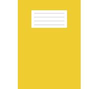 Half Plain Half Lined Exercise Book A4: Top plain and Bottom 15mm Ruled Exercise Book - 100 Pages School Notebook A4 - Half Blank Half Lined Paper for Children & Kids - 90 gsm - Yellow Cover