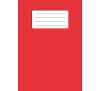 Half Plain Half Lined Exercise Book A4: Top plain and Bottom 15mm Ruled Exercise Book - 100 Pages School Notebook A4 - Half Blank Half Lined Paper for Children & Kids - 90 gsm - Red Cover