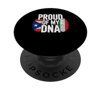 Half Puerto Rican Italian Proud of My DNA Puerto Rico Italy PopSockets PopGrip Adhésif