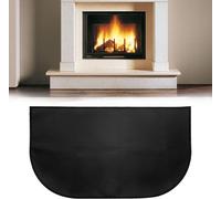 Half-Round Fireplace Mat,105 x 50 cm,Fireplace Mat,Fireproof Front Fireplace Mat,Spark Protection Plate for Stove,for Fireplaces Aans Stove,Barbecue