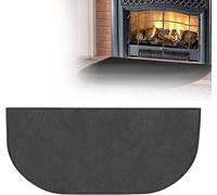 Half-Round Fireplace Mat,Fireplace Mat,Fireproof Mat in Front of Fireplace,Spark Protection Plate for Stove,for Fireplaces Aans Stove,Barbecue (102 x 50 cm)