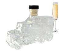 Half Truck Bourbon Carafe à décanter - 375 ml - Verseur à whisky - Récipient d'alcool anti-fuite - Ensemble de bouteilles en verre pour mariages, anniversaires, brunch