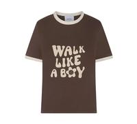 Halfboy, Femme, Tops, Brun, Taille: 42 FR Chemise marron chocolat avec détails rétro