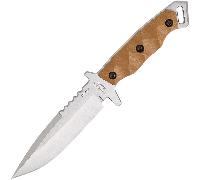Halfbreed Blades Medium Infantry Knife Gen-2 - Dark Earth G10, Sheath, SAN-VG10
