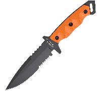 Halfbreed Blades Medium Infantry Knife Gen-2 - Orange, PS, Sheath, K340