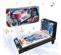 HALFS Flipper de Bureau Rétro Arcade - Jeu Électronique Mini Super Flipper pour la Maison avec Musique, Lumière et Tableau de Bord pour Enfants et Adultes
