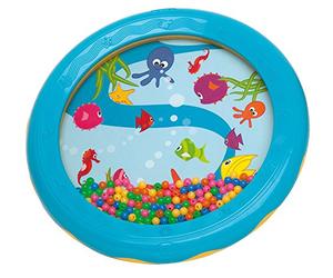 Halilit Children's Ocean Drum. Bead Sea Sound Wave Musical Instrument. BPA Free. Robust Kids Sensory Percussion Toy for Toddlers. Age 12 months +