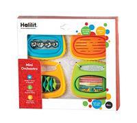 Halilit Mini Orchestra Baby Gift Set. Includes 4 Colourful Musical Instruments My Bell, Tambaring, Clip Clap and Rock ‘n’ Roll Rattle, Suitable for Boys & Girls from 6 Months +