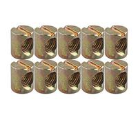 HALJIA 10 pcs M8 * 15 mm Corps Écrous à fente chevilles Écrous pour meubles Chaises de lit de berceau