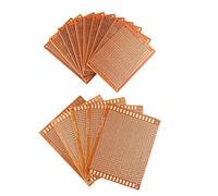 HALJIA 15 pièces Prototype universel PCB Circuit Breadboard Bakélite seule face en cuivre avec Dimensions 5 cm x 7 cm et 7 cm x 9 cm pour DIY à souder