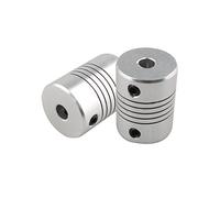 HALJIA 2 pcs Moteur pas à pas Flexible raccords 5 mm à 5 mm NEMA Joint connecteur Coupler 25 mm de longueur Compatible avec imprimante 3d RepRap CNC Machine