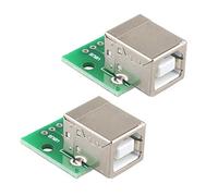 HALJIA 2 pcs Type B USB Femelle vers Dip 2.54 mm PCB Adaptateur convertisseur Compatible avec Arduino Ek1836