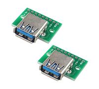 HALJIA 2 pcs USB 3.0 au Dip 2,54 mm 9pin Femelle PCB Converter Connecteurs