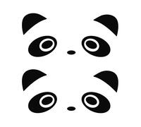 HALJIA 2 pièce Autocollant De Voiture Drôle Panda Yeux Voiture Poignée De Porte Vinyle Decal Graphiques Beau Rétroviseur pour Voiture Steer Réfléchissant