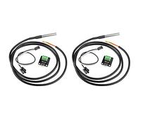 HALJIA 2 Pièces Kit de Module de Capteur de Température 18B20 Bloc de Construction électronique étanche Compatible avec Arduino