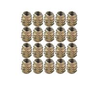 HALJIA 20 pcs M6 x 13 MM Insert Écrou meubles en bois Filetage Vis Bride Attaches à douille hexagonale pour lits Berceau d'armoire