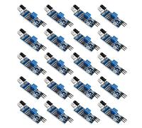HALJIA 20 Pièces Module de Capteur d'Évitement d'obstacles Infrarouge IR Module de Capteur Photoélectrique Réfléchissant à 3 Fils Compatible avec Arduino Voiture Intelligente Robot Framboise Pi 3