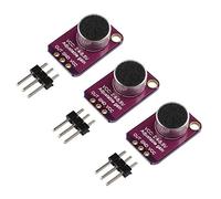 HALJIA 3pcs Module MAX4466 d'amplificateur de Microphone à électret, Module d'amplificateur de Microphone, capteur de dérangement MAX4466, avec Panneau Ajustable de Gain pour Arduino