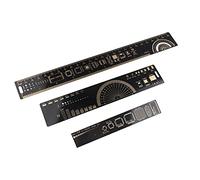 HALJIA 3PCS PCB Règle 25cm 20cm 15cm 6.3/7.87/10.23 Pouces Ingénieurs Électroniques Outil de Mesure Règle de Carte de Circuit Imprimé
