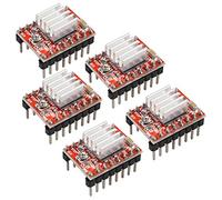HALJIA 5 pcs A4988 Stepstick Stepper Motor Driver module + Dissipateur de chaleur Compatible avec imprimante 3d RepRap