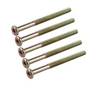 HALJIA 5 pcs M6 x 80 MM Vis Plat Douille hexagonale Tête hexagonale meubles Boulons connecteur Fermeture