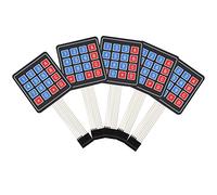 HALJIA 5 pcs Membrane commutateur Clavier Clavier 100 Millions de Fois Matrix Array 16 Clé Compatible avec Arduino 77 * 70 mm