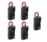 HALJIA 5 pcs Plastique Batterie étui de Rangement Boîte Support pour 2 x AA 2 x AA 3 V avec Fils