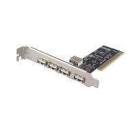 HALJIA 5 Ports USB 2.0 PCI Card Adapter USB 2.0 Hub Converter Adapter to 480Mb/s PCI Mutiple Ports Expansion Card Adapter for PC Desktop Computer