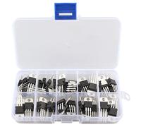 HALJIA 50 pcs 10 valeurs Assortiment de régulation de tension IC assortis kit Lm317t L7805 L7806 L7808 L7809 L7810 L7812 L7815 L7818 L7824