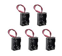 HALJIA 5PCS 2 × 12V 23A Pince à Ressort en Plastique Support de Batterie Boîte de Rangement 24V 23A Support de Batterie Boîte de Batterie avec Fil, Noir