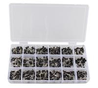 HALJIA 900 pcs 18 Sortes de Transistor NPN PNP kit 30-180 V 50-1500 mA modèle : A1015,A733,C945,C1815,S8050,S8550,S9012,S9013,S9014,S9015,S9018,SS8050,SS8550,2N2222,2N3904,2N3906,2N5401,2N5551