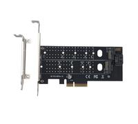 HALJIA Adaptateur M.2 NVME SSD NGFF vers PCIE 110 mm PCIE 4X 3.0 PC Carte mère Adaptateur prend en charge NGFF M2 M Key B Key SSD de longueur 2280 2260 2242 2230 PCIE NVME Adaptateur avec câble SATA