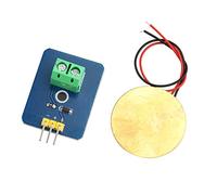 HALJIA Capteur de Vibration piézo en céramique 3,3 V 5 V Sortie analogique Capteurs piézoélectrique Contrôleur électronique Composants 30 mm x 23 mm Kit DIY Compatible avec Arduino UNO Rev3