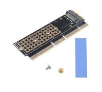 HALJIA Carte adaptateur M.2 NVME SSD vers PCIE X4 X8 X16 PCIE 3.0 M Key Interface Card Full Speed Compatible avec 2230 2242 2260 2280 Solution de stockage haute vitesse pour PCIE X4/X8/X16 Slot Small