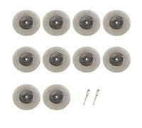HALJIA Disque Diamant 50 mm [ 10 Pcs ] Coupe de Diamant Matériaux + 2 x Mandrin Pour la Coupe de Verre, de Céramique, de Bois, de PVC, de Plastique, de Carbures, de Roches, de Métal. Etc.