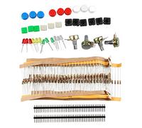 HALJIA Kit de composants électroniques avec interrupteurs potentiomètre LED résistances Compatible avec Arduino