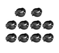 HALJIA Lot de 10 adaptateurs de Piles Bouton 3 V CR2032 CR2025 Noir