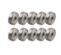 HALJIA Lot de 10 roulements à billes miniatures 625ZZ en métal blindé pour imprimante 3D voitures, camions 5 mm x 16 mm x 5 mm Accessoire