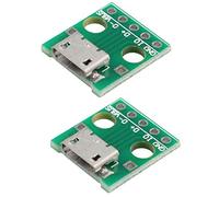 HALJIA Lot de 2 adaptateurs Micro USB - Dip, 5 Broches, connecteur Femelle Type B