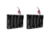 HALJIA Lot de 2 boîtes de Rangement en Plastique 7,5 V AA 5 x 1,5 V avec câbles