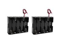 HALJIA Lot de 2 boîtes de Rangement pour Batterie 15 V AA 10 x 1,5 V avec câbles