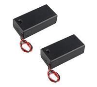 HALJIA Lot de 2 boîtiers de Supports de Batteries 9 V avec commutateur Marche/arrêt