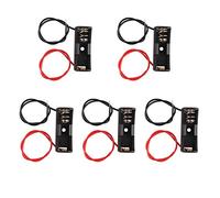 HALJIA Lot de 5 boîtes de rangement en plastique avec pinces à ressort 12 V A23L 23 A Noir