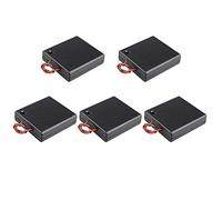 HALJIA Lot de 5 boîtes de rangement en plastique pour piles AA 6 V 4 x 1,5 V avec interrupteur marche/arrêt