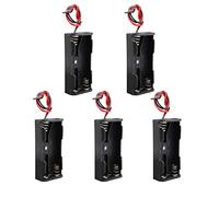 HALJIA Lot de 5 boîtes de rangement pour piles 3 V AAA 2 x 1,5 V Noir