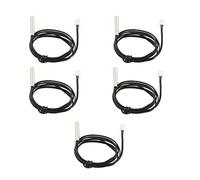 HALJIA - Lot de 5 sondes de capteur de température étanches NTC 10 K 1% 3950 Thermistor, câble d'extension de 1 m, détecteur de température, jauge pour climatiseurs de voiture/réfrigérateurs