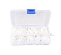 HALJIA Lot de 500 Nylon Rondelle Plastique Rondelles Plates en Nylon, M2 M2.5 M3 M4 M5 M6 M8 M10, Entretoise Nylon Assortiment avec Boîte