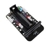 HALJIA Micro:bit Carte d'extension développement de Moteur Compatible avec BBC Microbit V2 Moteur Pas à Pas multicanal, servomoteur Makecode et Programmeur Python pour débutants (sans Micro bit)