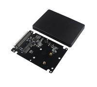 HALJIA MSATA Mini PCI-E SSD to 2.5 inch Converter Adapter Card 44 Pin IDE Hard Drive Enclosure for Notebook Laptop Desktop Computer Black
